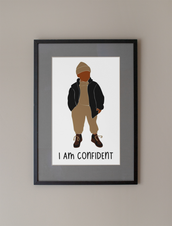 I AM CONFIDENT - Jaxon's Journey, Affirmation Wall Art - DIGITAL DOWNLOAD