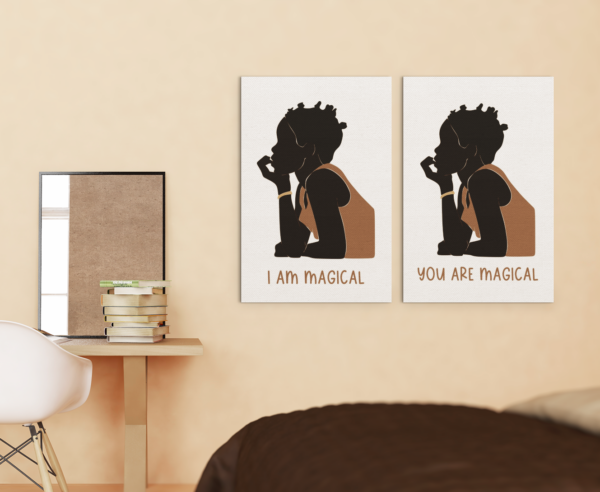 I AM & YOU ARE MAGICAL - Making Us Proud, Affirmation Wall Art - 2 Sets - DIGITAL DOWNLOAD